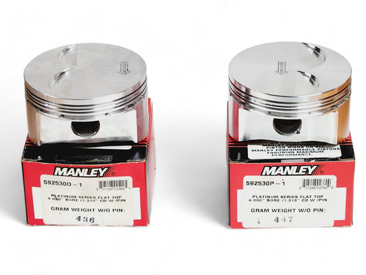 Manley Chevy LS 4.030in Bore 3.622in Stroke +4cc Flat Top Piston 592530 - Two